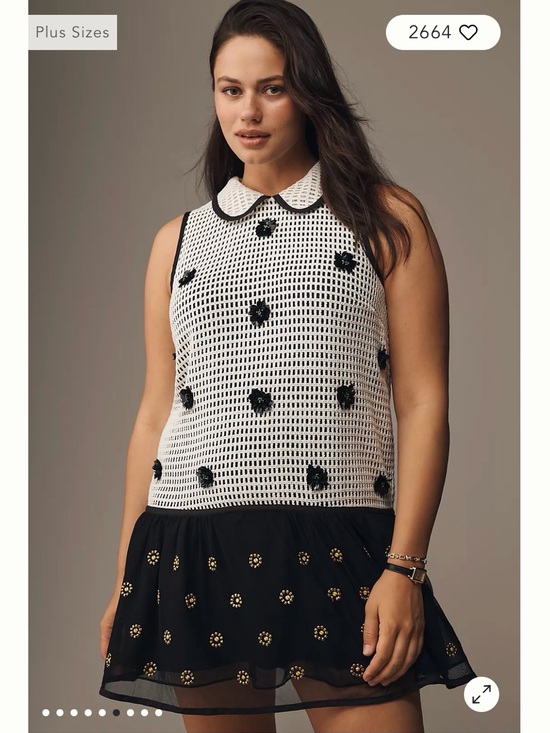 Maeve Dresses & Skirts - MAEVE/ANTHROPOLOGIE Black and White Drop Waist Mini Dress